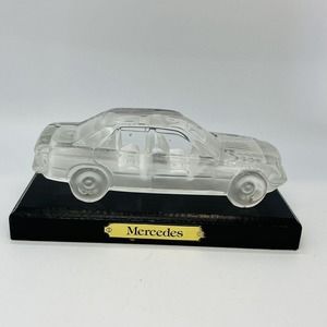 Hofbauer Lead Crystal Vintage Mercedes Benz Glass Model Car Sedan